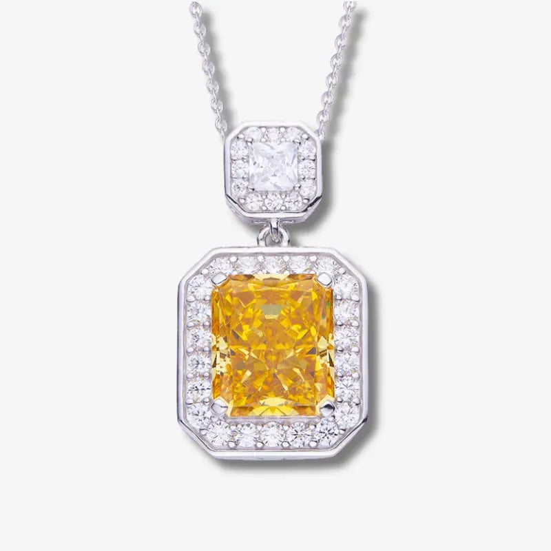 The Calyndra Gemstone Double Halo Necklace PENDANT by Chantal Vaulet