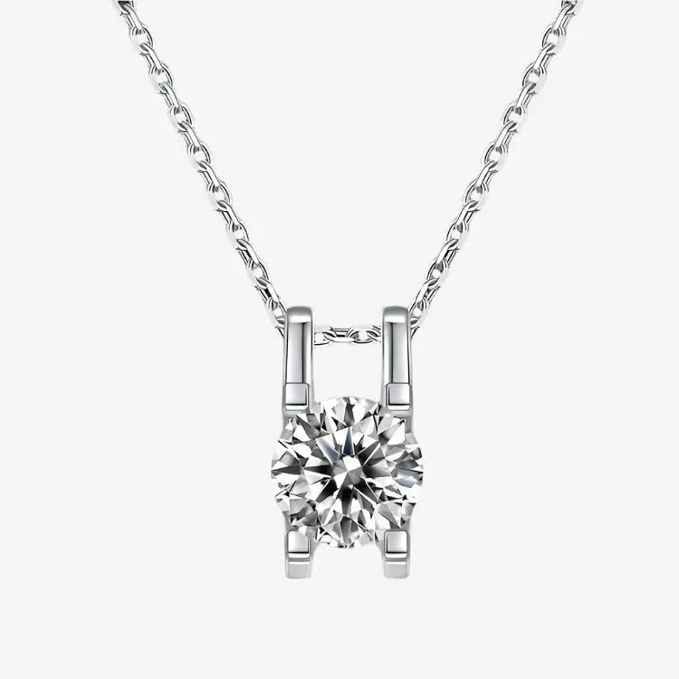 The Calyssa Moissanite Solitaire Necklace PENDANT by Chantal Vaulet