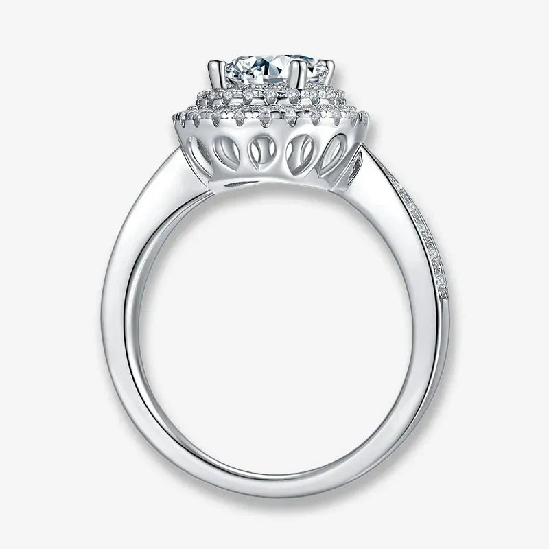 The Camilia Round-Cut Moissanite Halo Ring RING by Chantal Vaulet
