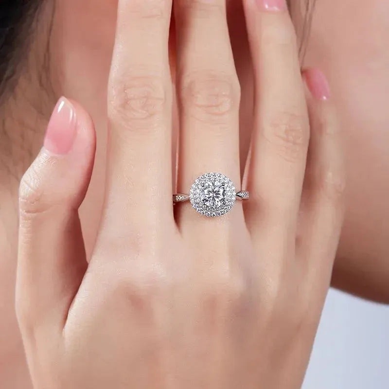 The Camilia Round-Cut Moissanite Halo Ring RING by Chantal Vaulet