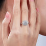 The Camilia Round-Cut Moissanite Halo Ring RING by Chantal Vaulet