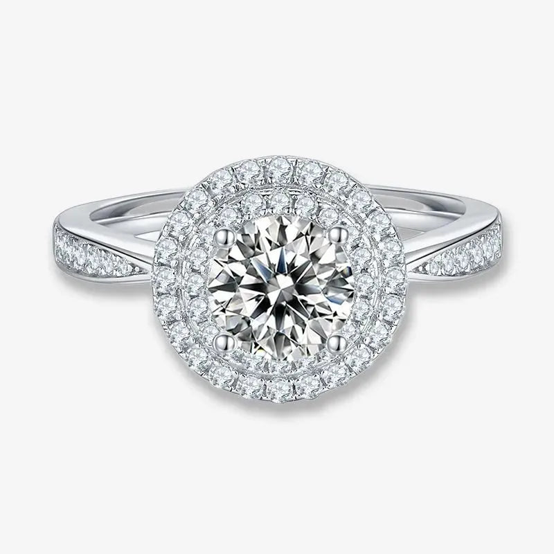 The Camilia Round-Cut Moissanite Halo Ring RING by Chantal Vaulet