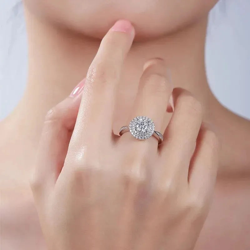 The Camilia Round-Cut Moissanite Halo Ring RING by Chantal Vaulet