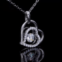 The Carencia Moissanite Dancing Heart Necklace - Chantal Vaulet
