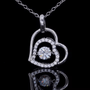 The Carencia Moissanite Dancing Heart Necklace - Chantal Vaulet