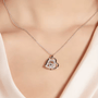 The Carencia Moissanite Dancing Heart Necklace - Chantal Vaulet
