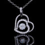 The Carencia Moissanite Dancing Heart Necklace PENDANT by Chantal Vaulet