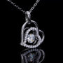The Carencia Moissanite Dancing Heart Necklace PENDANT by Chantal Vaulet