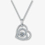 The Carencia Moissanite Dancing Heart Necklace PENDANT by Chantal Vaulet