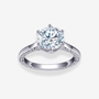 The Celestia 3CT round-cut Moissanite solitaire ring 💍✨, D color, VVS clarity, perfect for engagements and weddings.