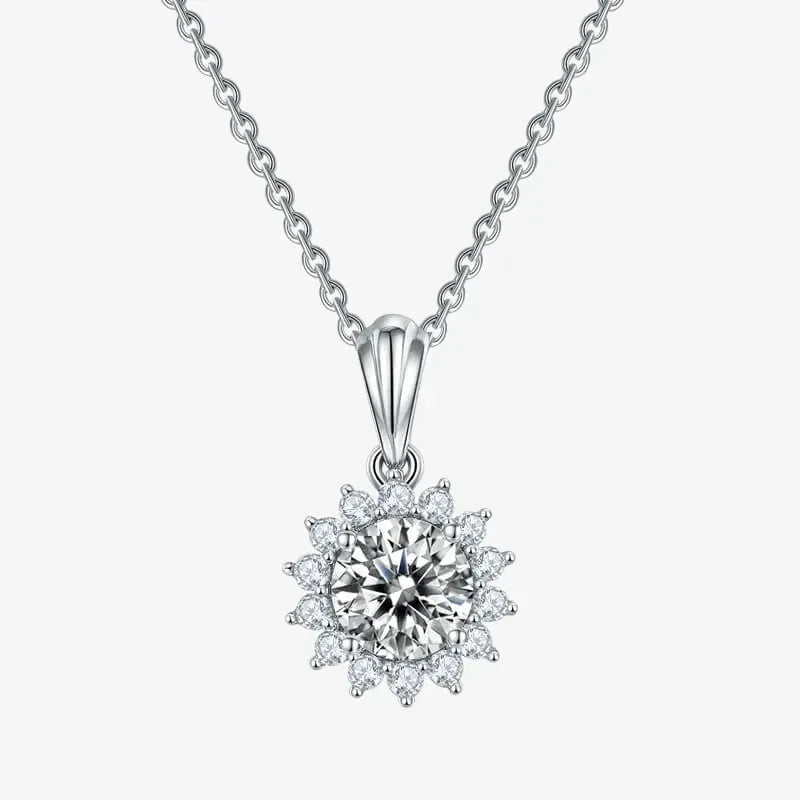 The Clarielle Moissanite Sunburst Necklace PENDANT by Chantal Vaulet
