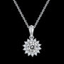 The Clarielle Moissanite Sunburst Necklace PENDANT by Chantal Vaulet