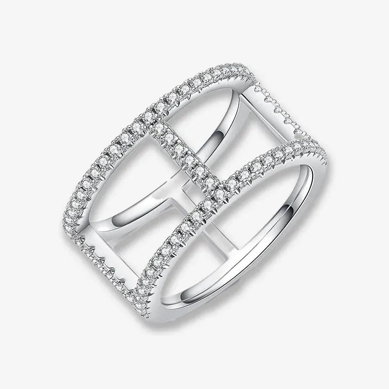 The Clarion Moissanite Open-Band Ring - 0.5CT RING by Chantal Vaulet