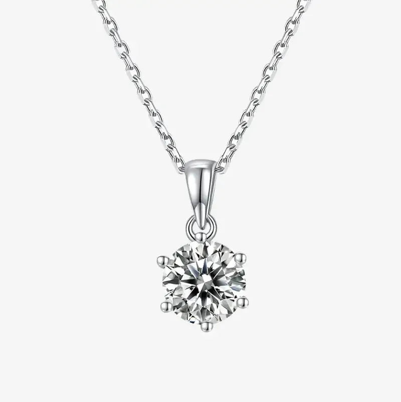 The Clarivelle Moissanite Solitaire Necklace PENDANT by Chantal Vaulet