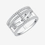The Cressida Moissanite Triple-Band Ring 💍✨ combines modern design with timeless sparkle, perfect for weddings or engagements!