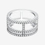 Cressida Moissanite Triple-Band Ring ✨, 0.5CT, modern design, pavé-set bands, amazing value for engagement and wedding! 💍