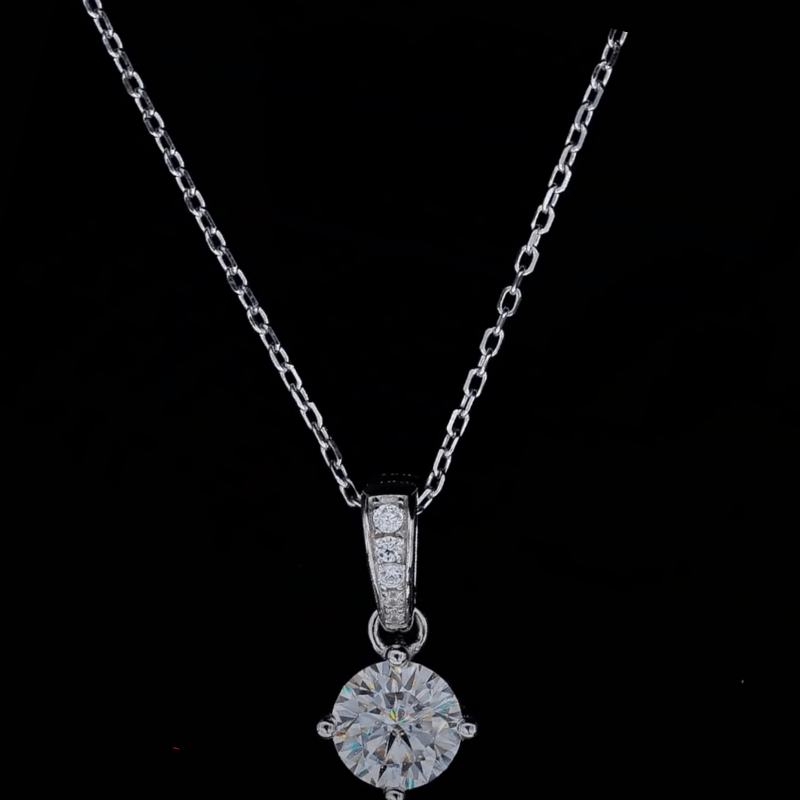 The Elanora Moissanite Solitaire Necklace - Chantal Vaulet