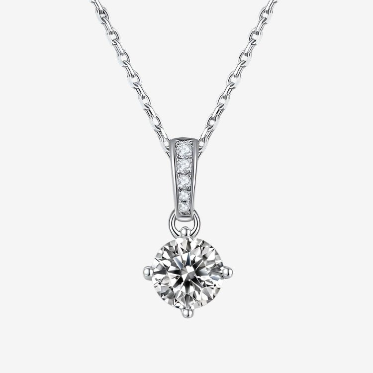 The Elanora Moissanite Solitaire Necklace - Chantal Vaulet