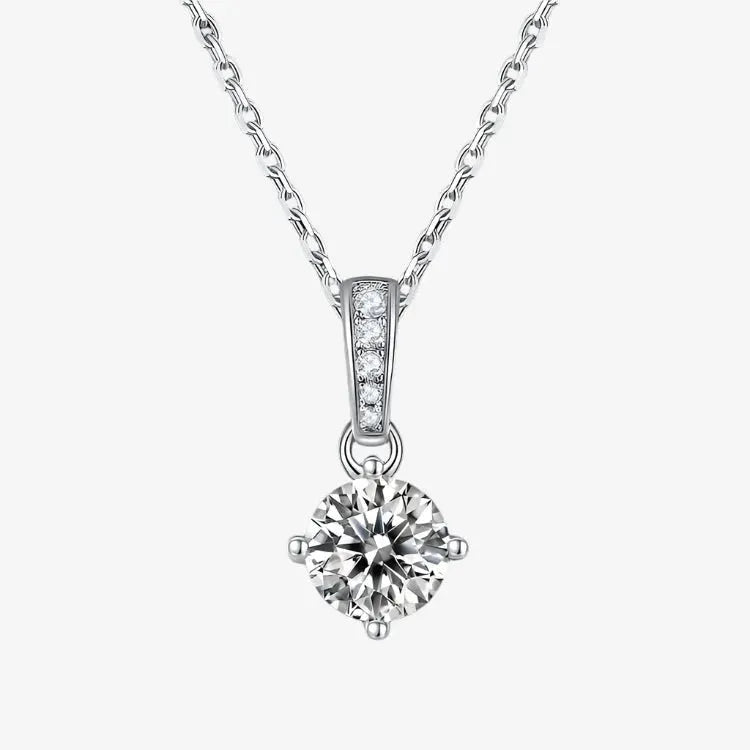 The Elanora Moissanite Solitaire Necklace PENDANT by Chantal Vaulet