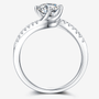 Elantria Moissanite Twist Ring 💍✨ features a stunning 1.0CT gemstone and elegant twist design for engagement or wedding. Amazing value!
