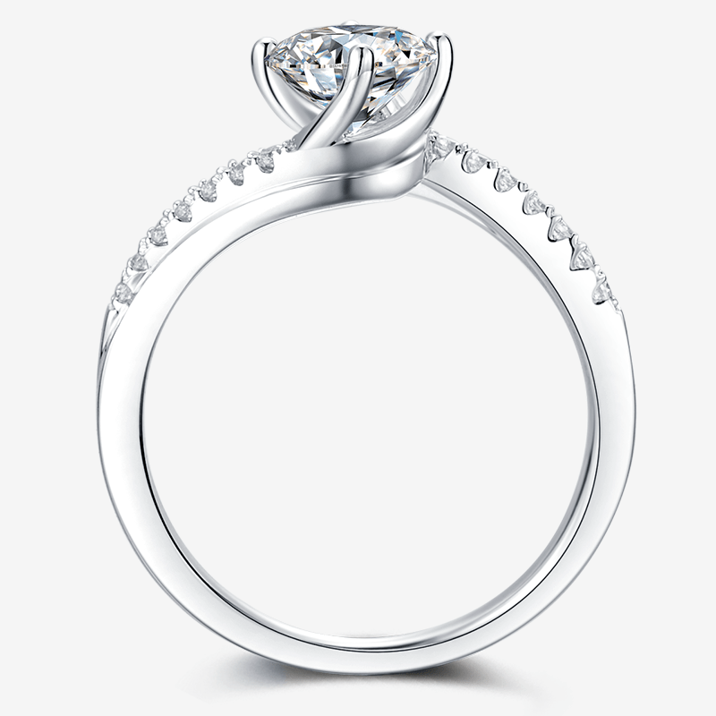 Elantria Moissanite Twist Ring 💍✨ features a stunning 1.0CT gemstone and elegant twist design for engagement or wedding. Amazing value!
