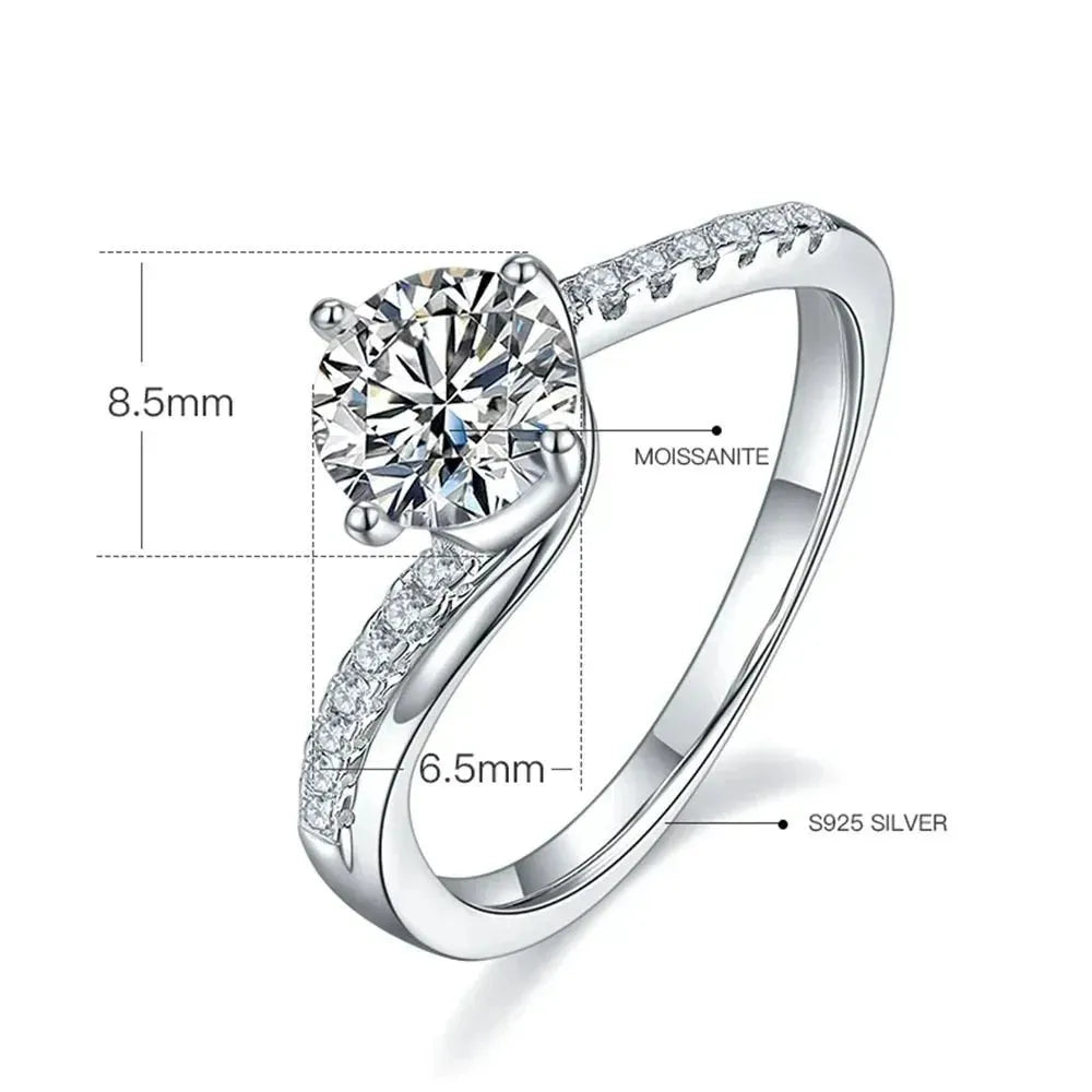 The Elantria Moissanite Twist Ring RING by Chantal Vaulet