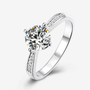 Stunning Elara 1CT Moissanite engagement ring with sparkling side stones. Perfect for romance! 💍✨ #Engagement #Wedding #AmazingValue