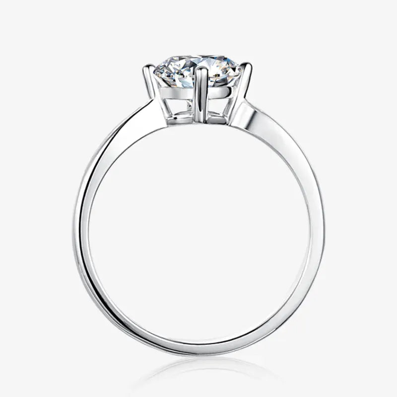 The Elara – Moissanite Side-Stone Engagement Ring 1CT Ring by Chantal Vaulet