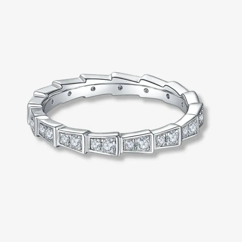 The Elenise Moissanite Geometric Eternity Band RING by Chantal Vaulet