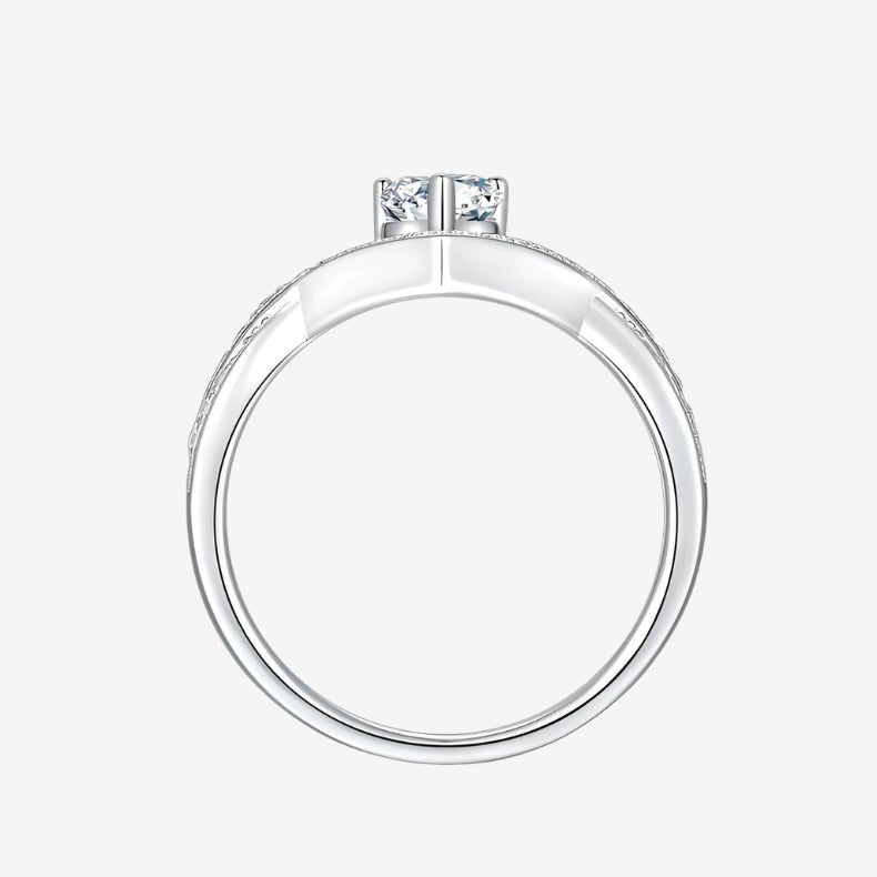 Stunning Elira Pear-Cut Moissanite Chevron Ring 💍✨ Perfect for engagement or wedding, offering amazing value!