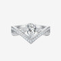 Elira Pear-Cut Moissanite Chevron Ring 💍✨ - A stunning 1.0CT Moissanite centerpiece with geometric accents for engagement and wedding. 💖