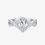The Elira Pear-Cut Moissanite Chevron Ring RING by Chantal Vaulet