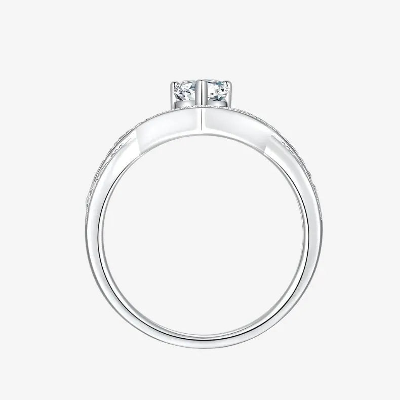 The Elira Pear-Cut Moissanite Chevron Ring RING by Chantal Vaulet