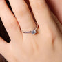Stylish hand wearing The Eloria Moissanite Solitaire Ring 💍✨, perfect for engagement and wedding, showcasing amazing value.