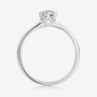 The Eloria Moissanite solitaire ring 0.5CT 💍✨, showcasing a sleek six-prong setting and delicate band.