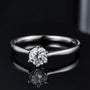The Eloria Moissanite solitaire ring 0.5CT, a stunning engagement ring with elegant six-prong design 💍✨.