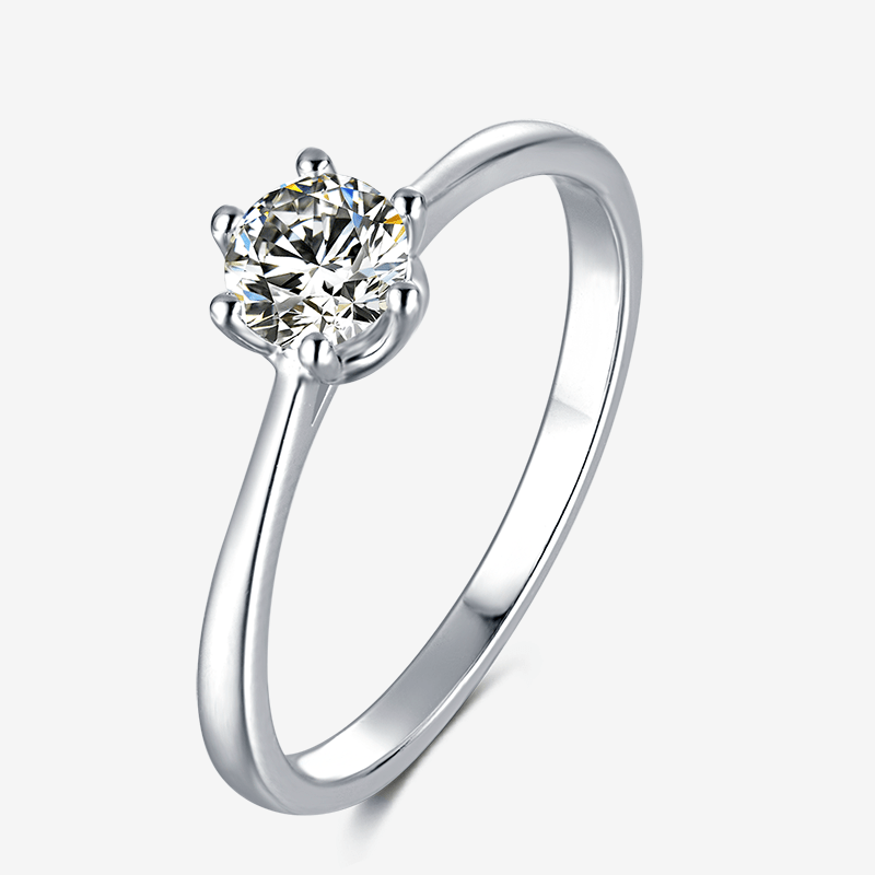 The Eloria Moissanite solitaire ring 0.5CT 💍✨, showcasing timeless beauty for engagement or wedding. Amazing value!