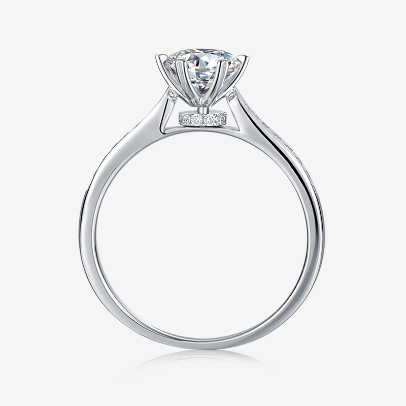 Elvanna Moissanite Pavé Ring 💍✨ for engagement or wedding, featuring a 1.0CT round-cut Moissanite with amazing value!