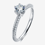 The Elysian Radiance Moissanite Ring featuring a 0.5CT stone and 128 side stones 💍✨ - perfect for weddings, engagement with amazing value!