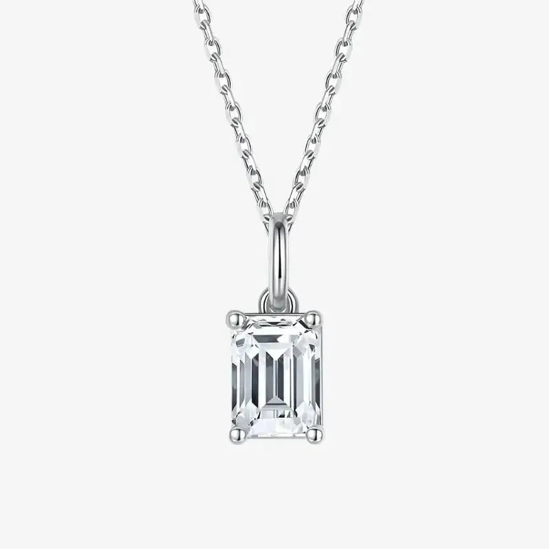 The Emeralisse Moissanite Solitaire Necklace PENDANT by Chantal Vaulet