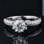 Stunning Esmerelle Moissanite Floral Ring 💍✨ with 1.0CT round-cut Moissanite, perfect for engagements or weddings! Amazing value! #Moissanite