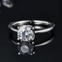 Moissanite solitaire engagement ring, 1CT, showcasing stunning brilliance and modern elegance. Perfect for proposals! 💍✨