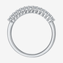 Moissanite half eternity ring featuring dazzling stones, perfect for wedding or engagement, offering amazing value! 💍✨