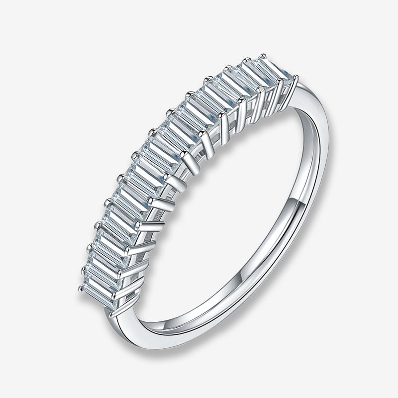 The Evadne Moissanite Half Eternity Ring, 1.0CT, ideal for engagement or wedding 💍✨, stunning brilliance, amazing value!