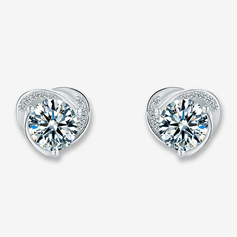The Evalisse Moissanite Swirl Stud Earrings - Chantal Vaulet