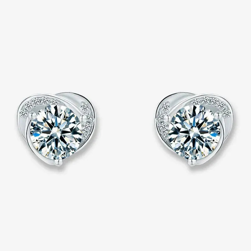 The Evalisse Moissanite Swirl Stud Earrings EARRINGS by Chantal Vaulet