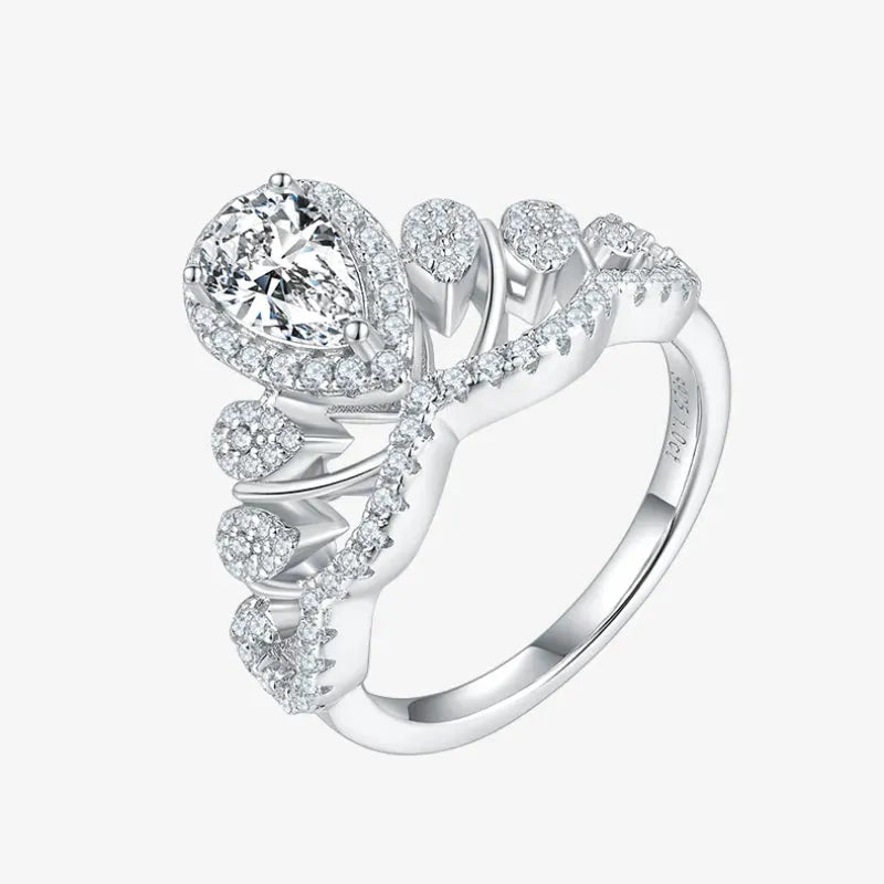The Evelisse Pear-Cut Moissanite Tiara Ring RING by Chantal Vaulet