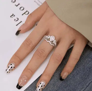 The Evelisse Pear-Cut Moissanite Tiara Ring RING by Chantal Vaulet