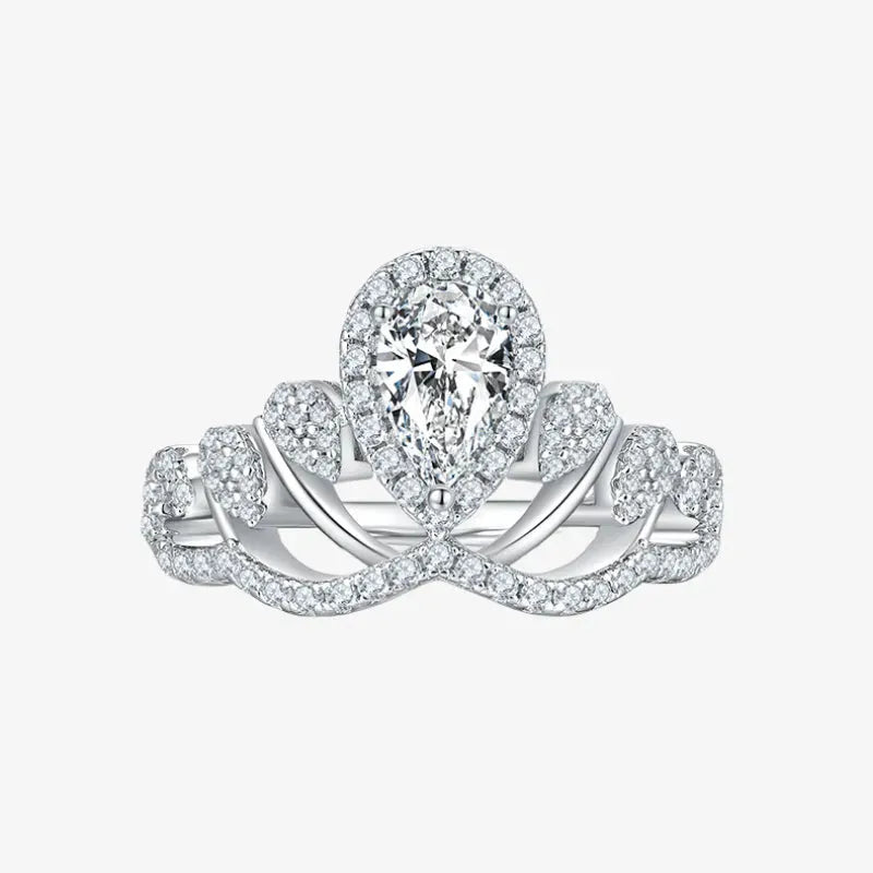 The Evelisse Pear-Cut Moissanite Tiara Ring RING by Chantal Vaulet