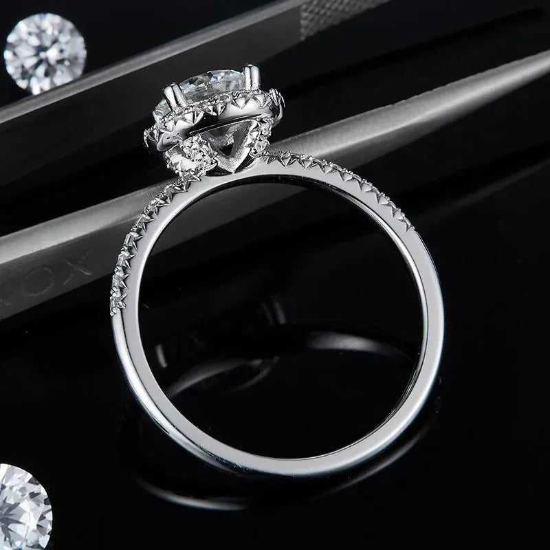 The Evelora Moissanite Halo Ring RING by Chantal Vaulet
